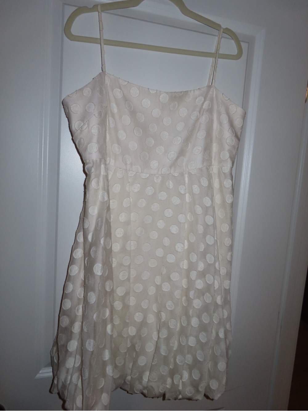Sachin + Babi Cream Polka Dot Spaghetti Strap Dress
